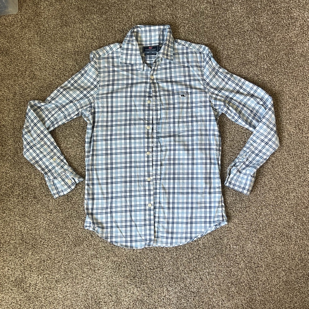 Men's Vineyard Vines Blue Plaid Shirt